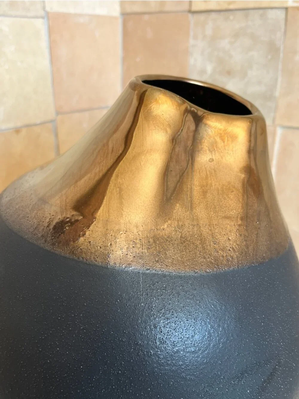 Metallic glaze Waci Sabi Vase